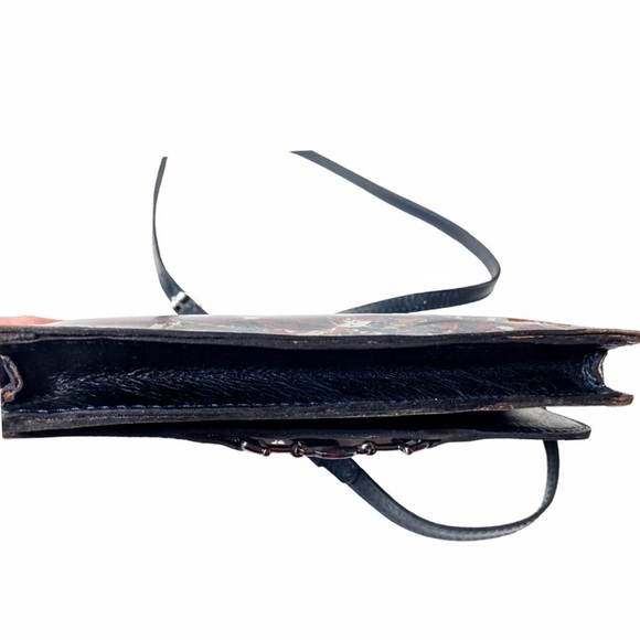 Patricia Nash "Scarlet Bloom" Leather Apricale Crossbody Bag With Dust Bag - Picture 13 of 16